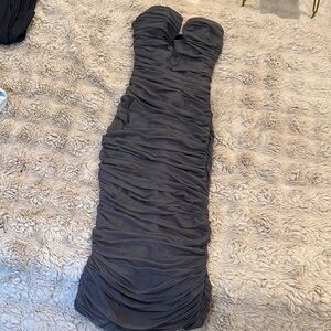 House of cb Gray Ruched Dress
